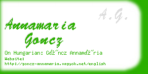 annamaria goncz business card